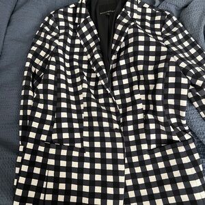 Banana Republic Black and White Plaid Blazer